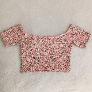 AA floral off the shoulder crop top