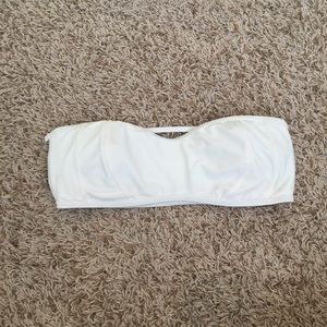 nwot strapless white bikini top