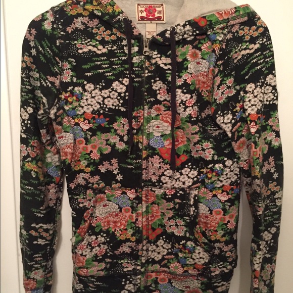 Lucky Brand floral zip up.