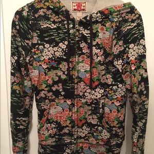 Lucky Brand floral zip up.