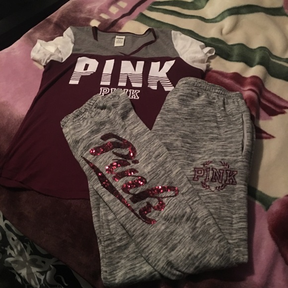 Vs pink limited edition NWOT campus pant