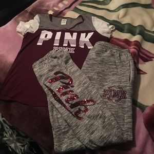 Vs pink limited edition NWOT campus pant