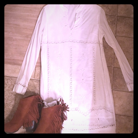 Beautiful Bright White Dress by Lucky Brand