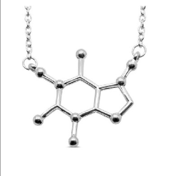 Caffeine Molecule Necklace