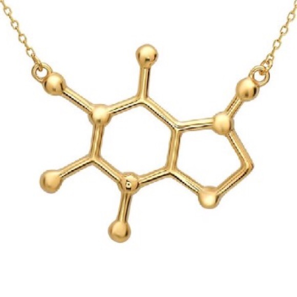 Caffeine Molecule Necklace - Picture 1 of 2