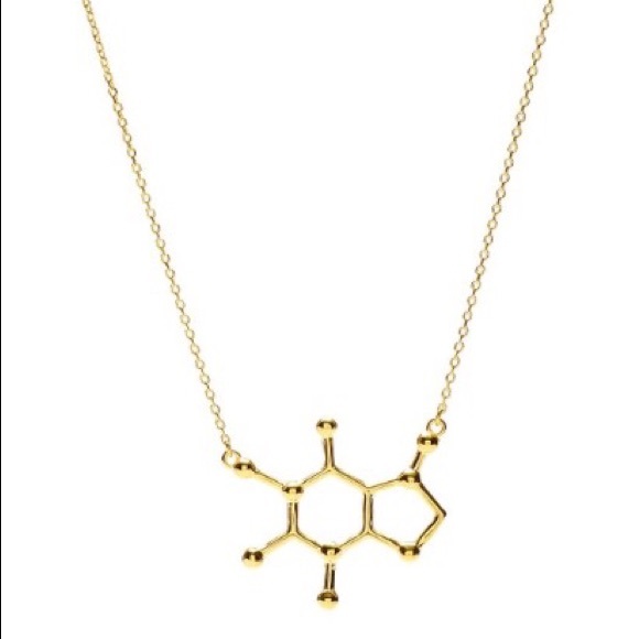 Caffeine Molecule Necklace - Picture 2 of 2