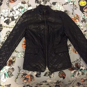 Forever 21 faux leather quilted jacket