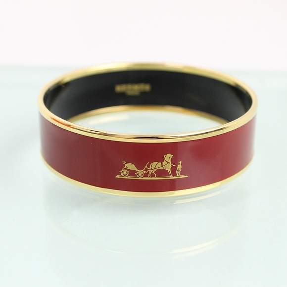 Hermès Printed Enamel Calèche Bracelet - Picture 2 of 2