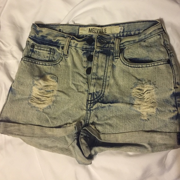 Brandy Melville Pants - Brandy Melville distressed high waisted Shorts