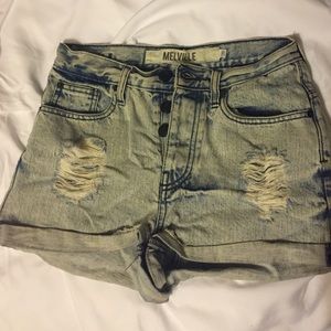 Brandy Melville distressed high waisted Shorts
