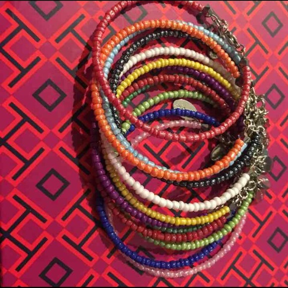 12 glass beaded bracelets!