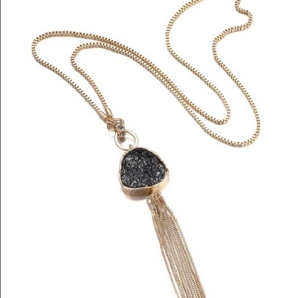 Gold Bohemian Tassel Statement Necklace