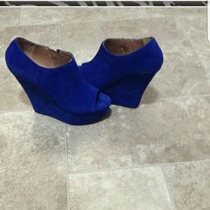 Steve Madden Cobalt Blue Wedges.Sold