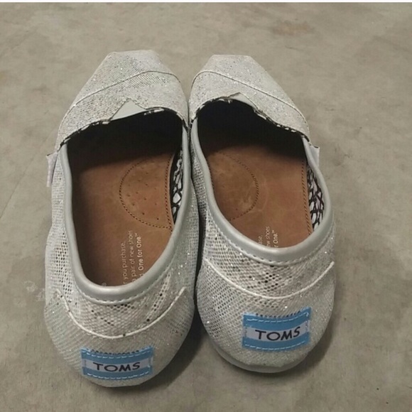 Silver sparkly Toms