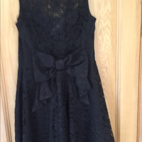 Stunning black lace dress with bow detail