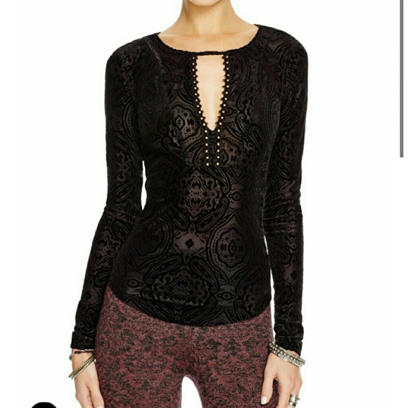 Free People Tops - Free People Velvet City Limits Top