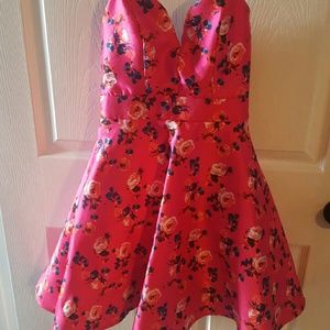 Pink floral dress