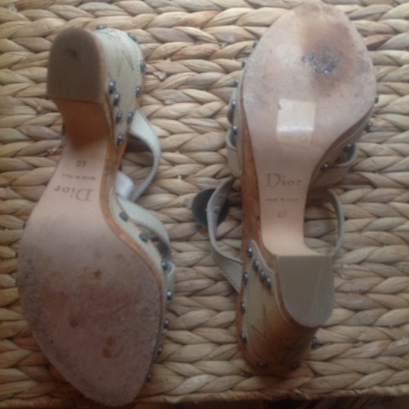 Dior Wedge Sandals - Sz. 40 / US Sz. 9 - Picture 2 of 4