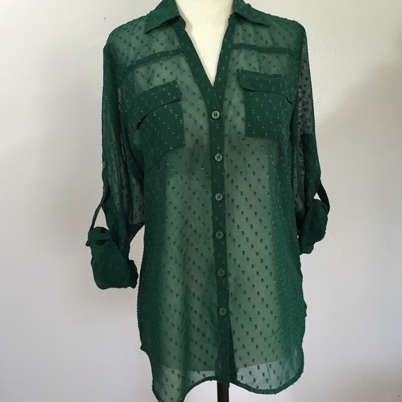 New York & Company Tops - NY&CO Semi-Sheer Button Down- Sm. NWT
