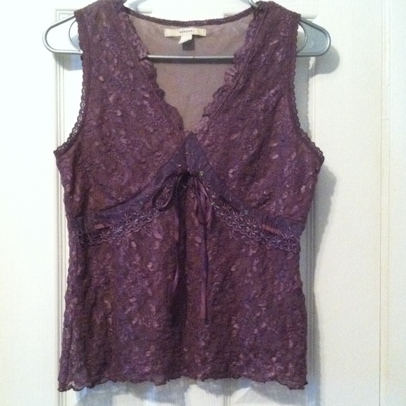 ❗️ Merona purple lace tank, Small