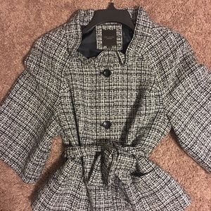 The Limited crop sleeve belted jacket