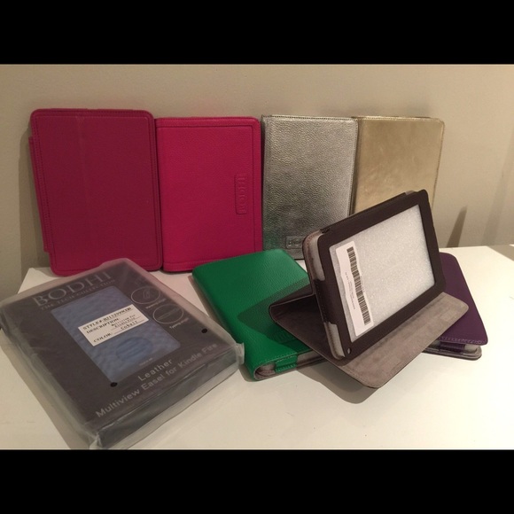 Leather Kindle Fire Cases/Easels - Set of 8