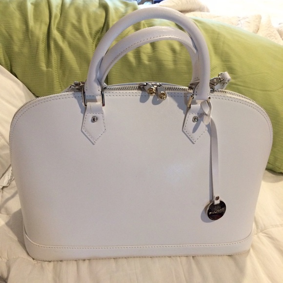 Pulicati Handbags - Pulicati White Leather Bag FINAL PRICE CUT