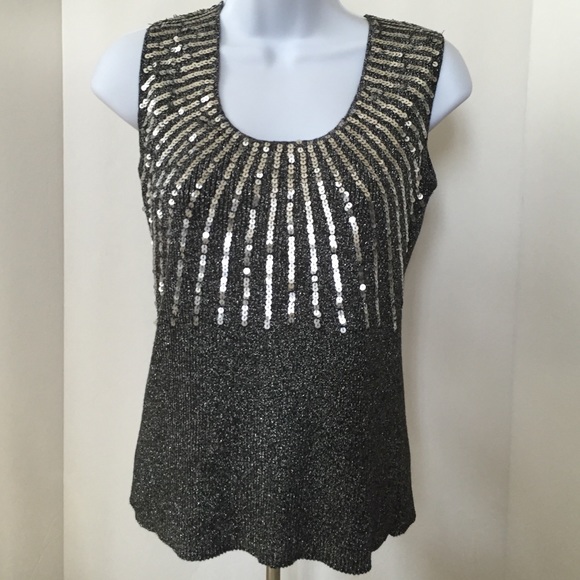 Investments metallic and sequined top