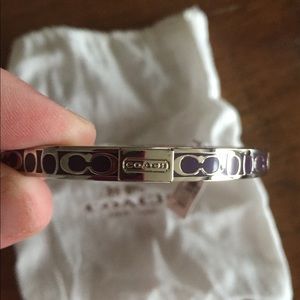 Coach signature New York bangle bracelet purple