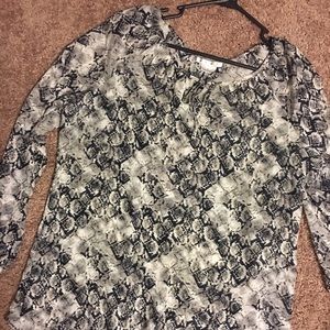 Snakeskin Sheer blouse