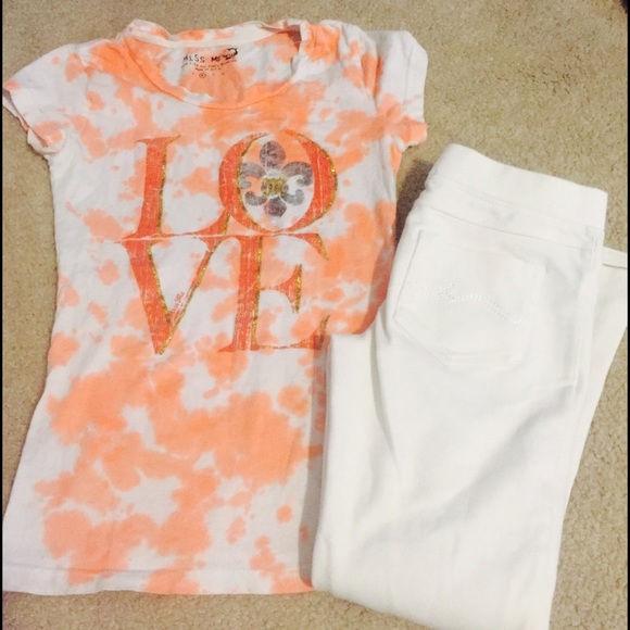 Miss Me kids shirt size m epic tread legging m