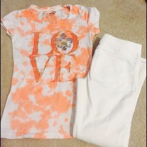 Miss Me kids shirt size m epic tread legging m