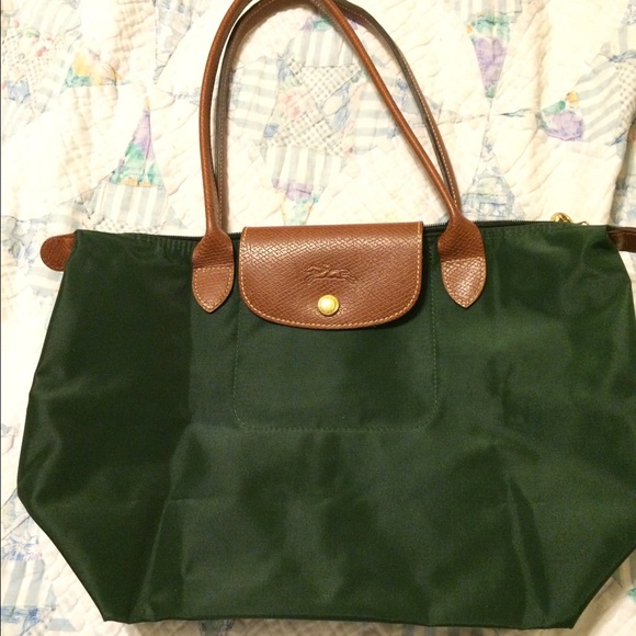 Dark green longchamp bag clearance