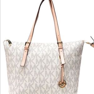 Michael Kors Collins Stud Walnut Leather Satchel