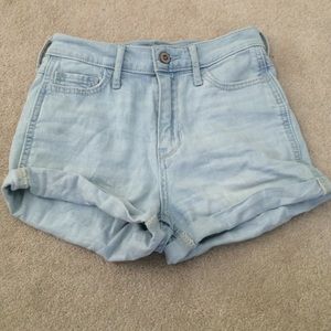 Light wash high waisted hollister shorts