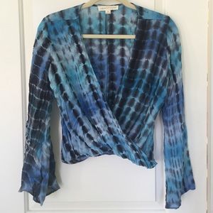 Tie Dye Bell Sleeve Crop Top