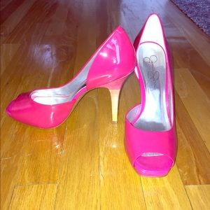 Jessica Simpson Hot Pink Patent Leather Pump
