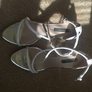 White Zara single soled heels