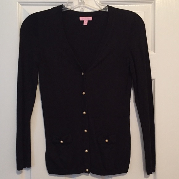 Lilly Pulitzer black cardigan- size medium