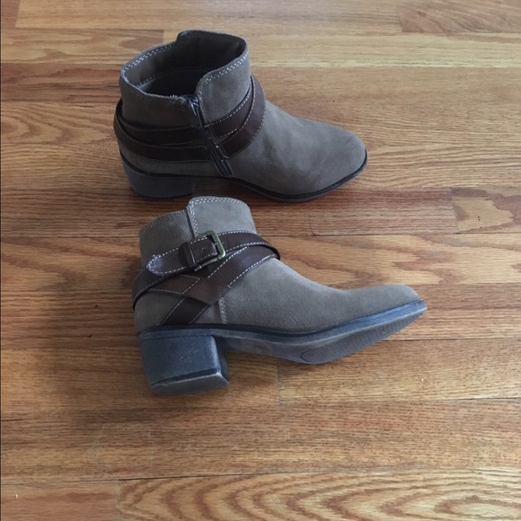 Brown suede booties, worn once.