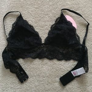 Black lace bralette