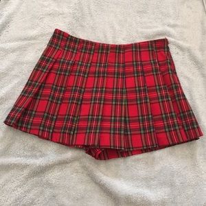 Pleated Plaid Forever 21 Skort