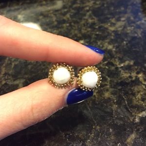 White Kendra Scott earrings