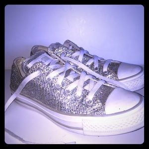 Glitter Chuck Taylor Converse Silver Sparkle 7