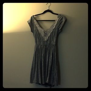 Pins and Needles Gray Open-Back Dress