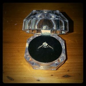 Sterling silver 925 CZ  Engagement Ring.