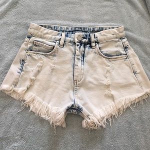 BLANK NYC Acid Wash Denim Shorts