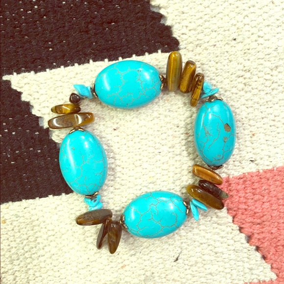 Turquoise Stretch Festival Bracelet
