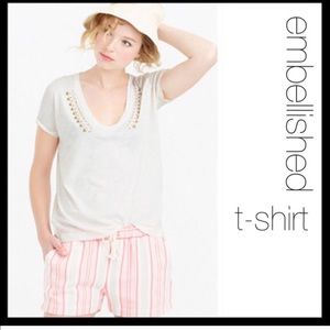 ❤️jcrew embellished t-shirt med