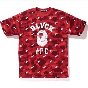 Bape Black Scale Camp Tee Red